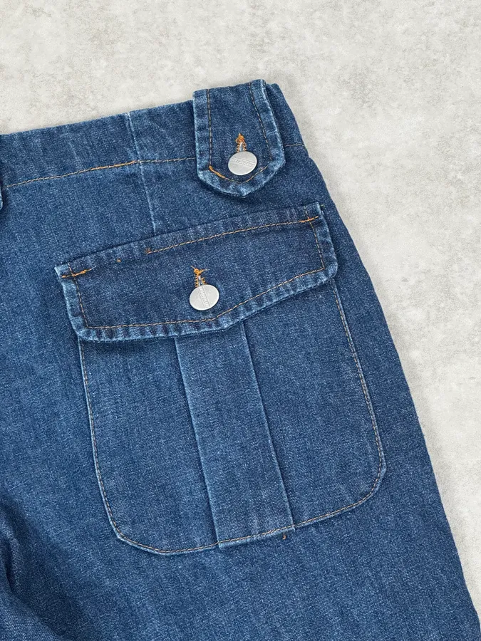 Daniele Alessandrini Blue Multi-Pocket Cargo Jeans - Image 10