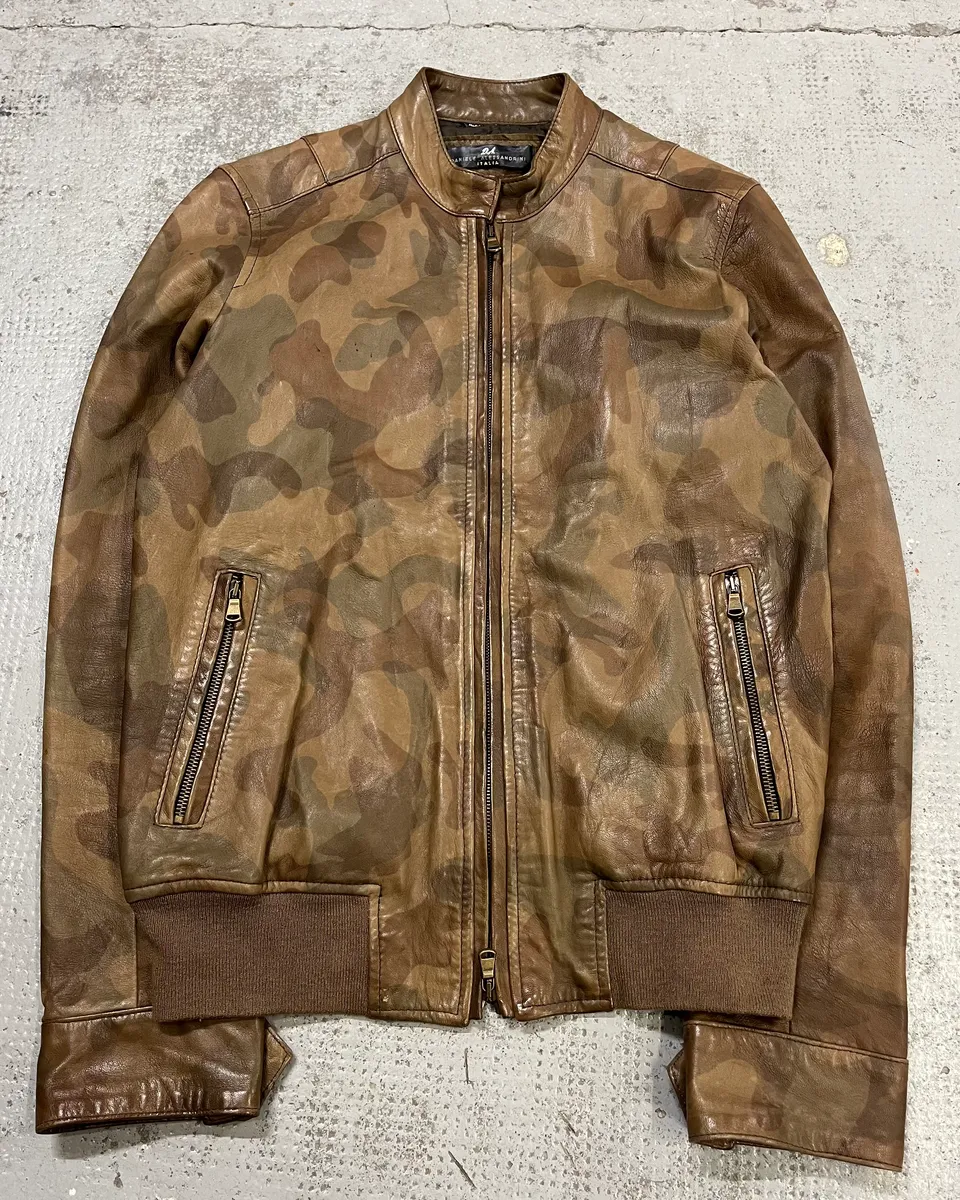 Daniele Alessandrini Brown Camo Leather Jacket - Image 4