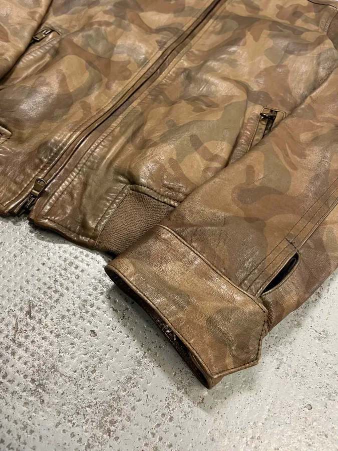 Daniele Alessandrini Brown Camo Leather Jacket - Image 6