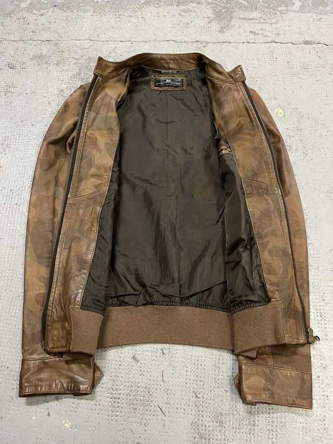 Daniele Alessandrini Brown Camo Leather Jacket - Image 8