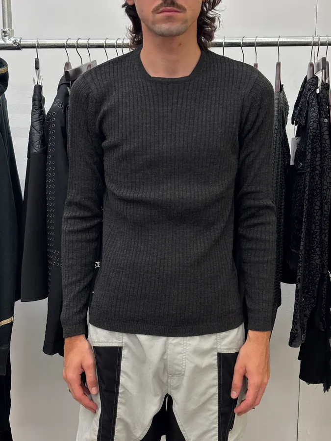 Daniele Alessandrini Grey Minimalist Sweater - Image 2