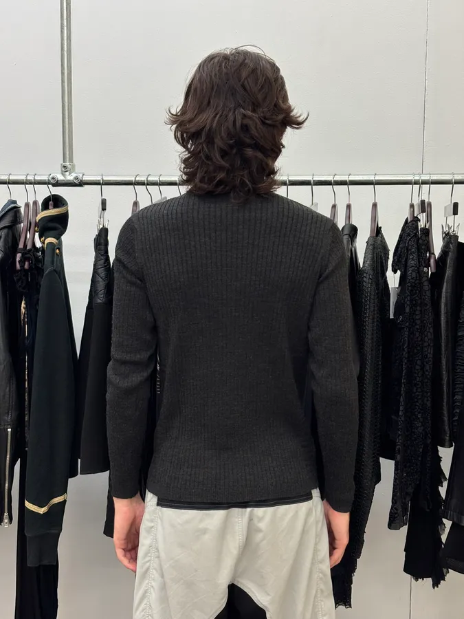 Daniele Alessandrini Grey Minimalist Sweater - Image 3