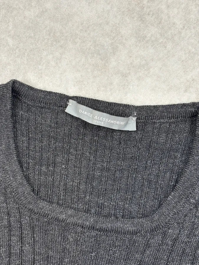 Daniele Alessandrini Grey Minimalist Sweater - Image 7