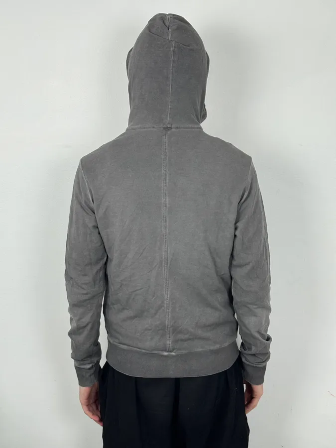 Daniele Alessandrini Grey Washed Zip-up Hoodie - Image 2