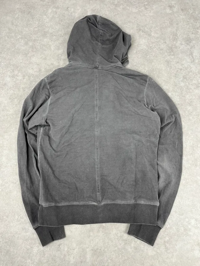 Daniele Alessandrini Grey Washed Zip-up Hoodie - Image 6