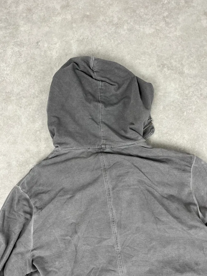 Daniele Alessandrini Grey Washed Zip-up Hoodie - Image 8