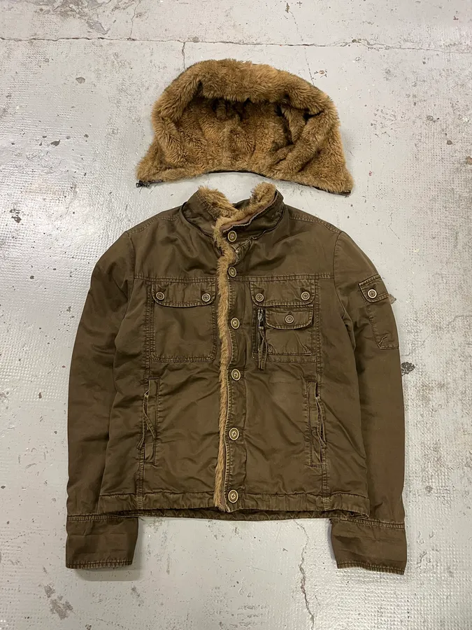 Daniele Alessandrini Military Multi-Pocket Khaki Jacket