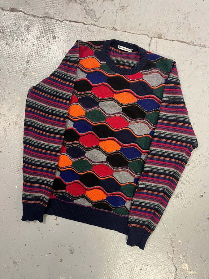 Daniele Alessandrini Multicolor Geometrical Sweater - Image 5