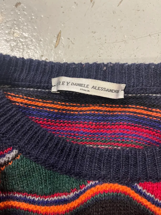 Daniele Alessandrini Multicolor Geometrical Sweater - Image 8