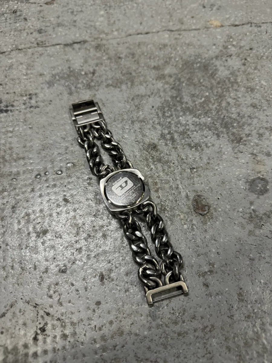Diesel 2 Chains Silver Steel Watch - Image 7
