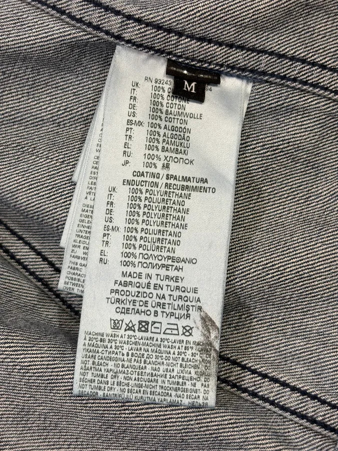 Diesel Black Denim Distressed Contrast Trim Denim Jacket - Image 10