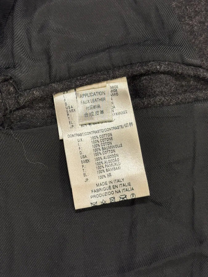 Diesel Black Gold Grey Wool Officer Buttoned Biker Jacket - Image 12