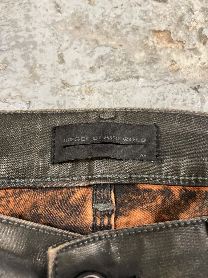 Diesel Black Gold Selvedge Slim Coated Denim - Image 9