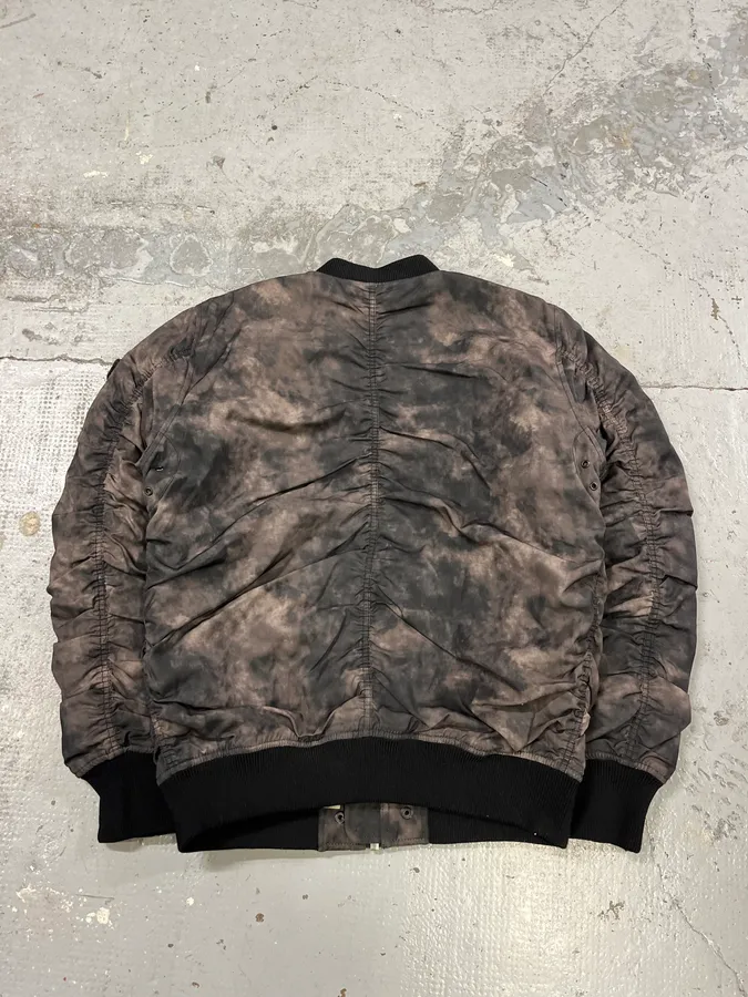 Diesel Black & Grey Shadow Pleated Bomber Jacket - Image 7