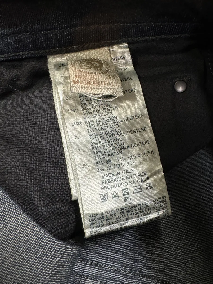 Diesel Black Label Blue Special Bleached Effect Slim Jeans - Image 11