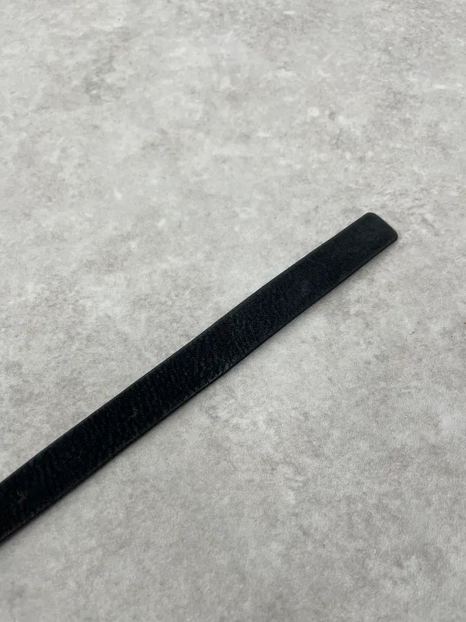 Diesel Black Minimalist Contemporary Leather Belt - Image 6