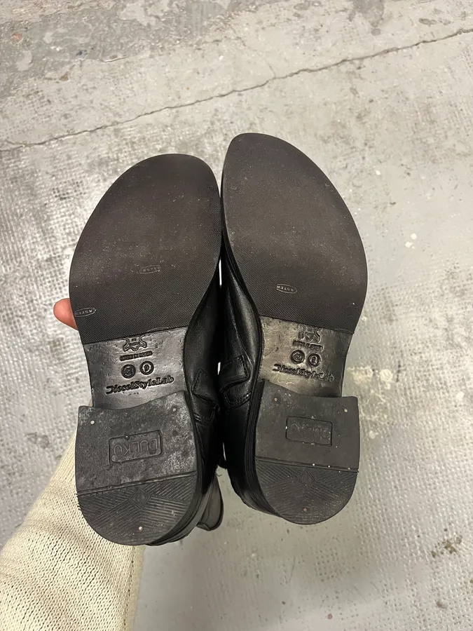 Diesel Black Minimalist Leather Boots - Image 9