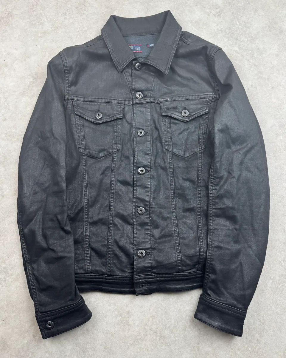 Diesel Black Waxed Obscure Denim Jacket