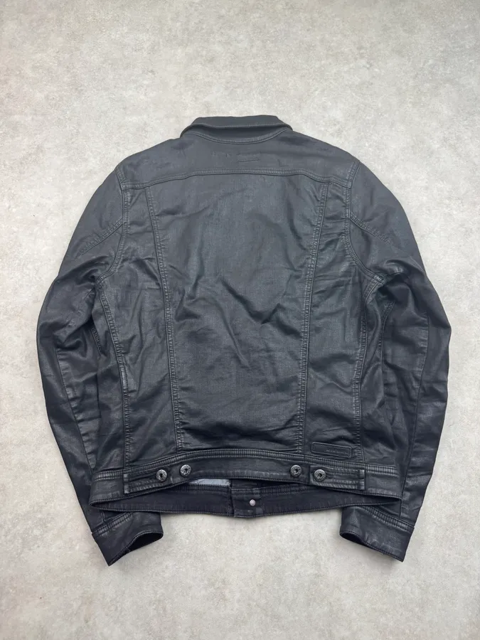 Diesel Black Waxed Obscure Denim Jacket - Image 5