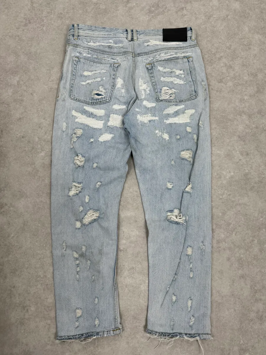 Diesel Blue Distressed Denim Jeans - Image 11