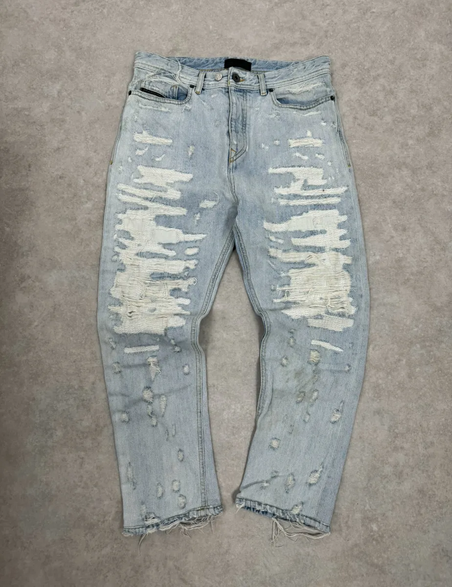 Diesel Blue Distressed Denim Jeans - Image 4