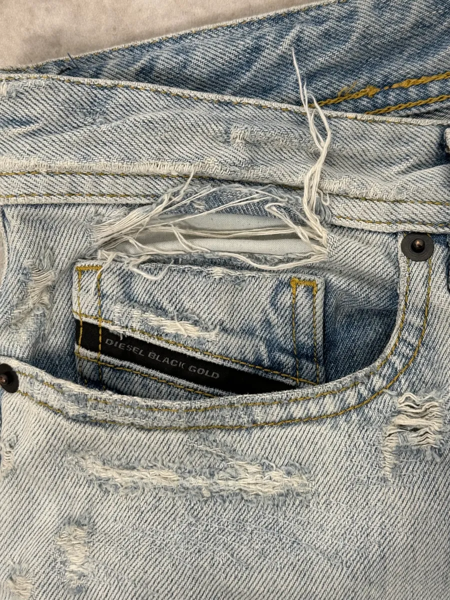 Diesel Blue Distressed Denim Jeans - Image 9