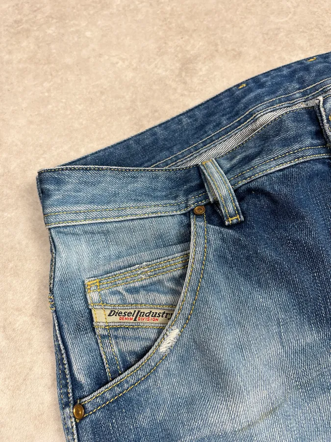 Diesel Blue Faded Denim Jeans - Image 9