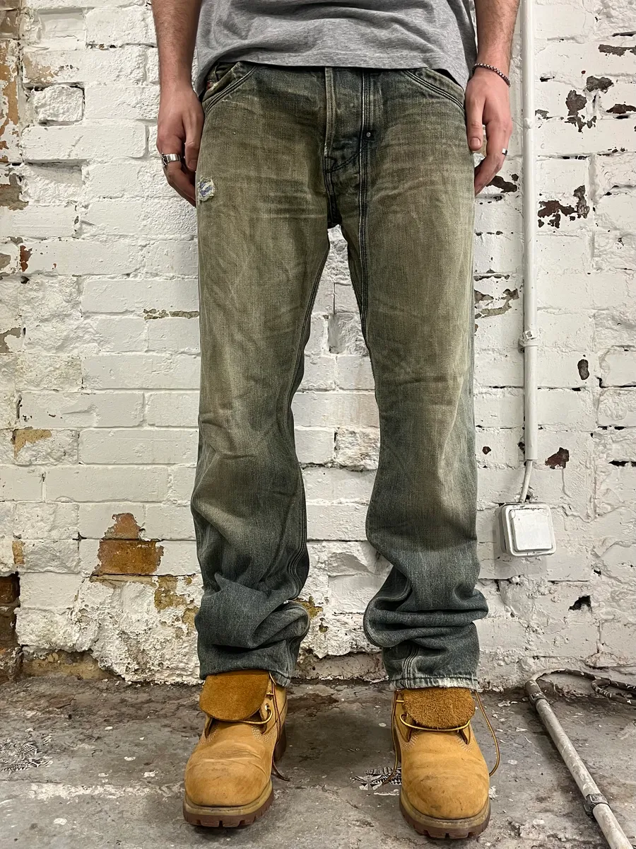 Diesel Blue Faded Rebel Denim Jeans - Image 2