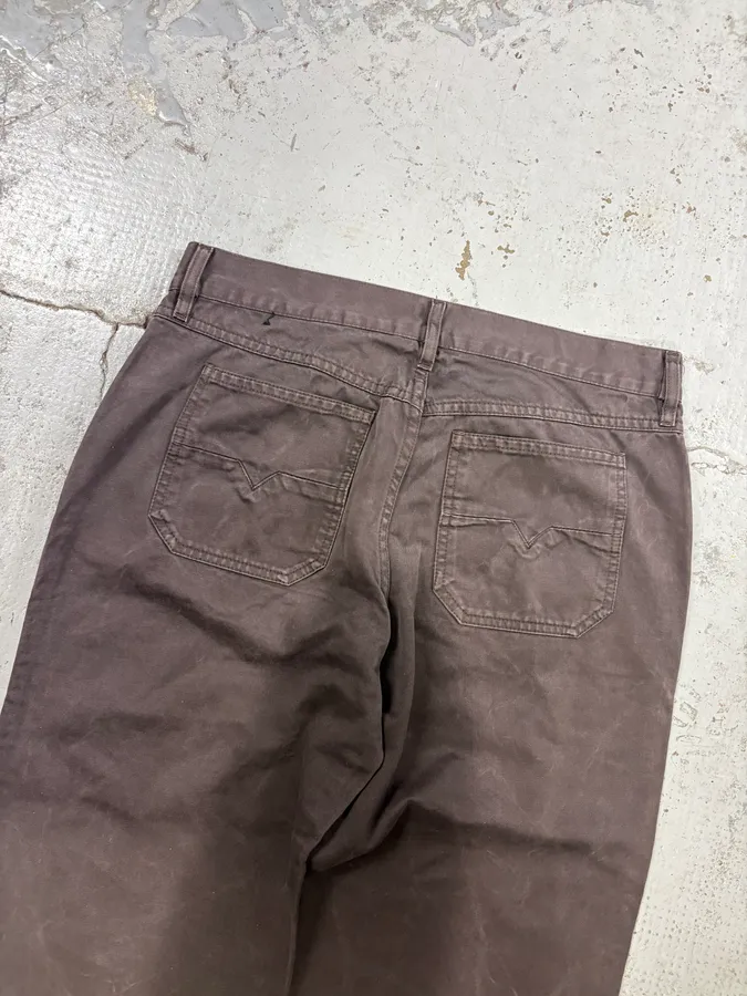 Diesel Brown Cozy Wide-Leg Pants - Image 7