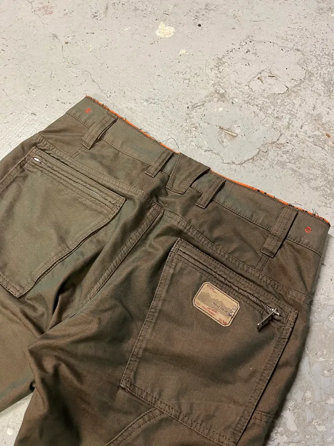 Diesel Cargo Faded Olive Orange Pants - Image 9