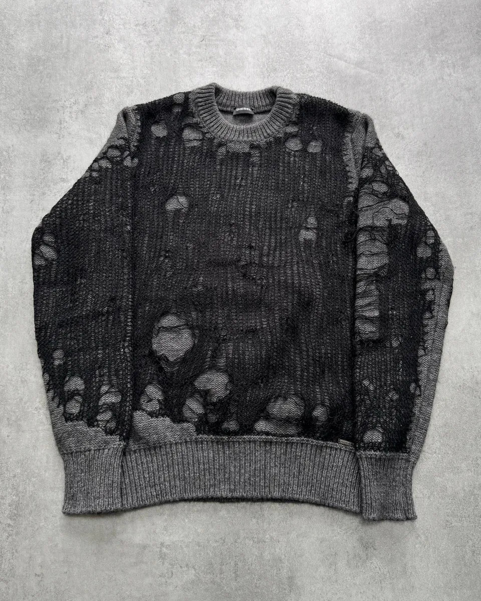 Diesel Destroyed Spiderweb Sweater