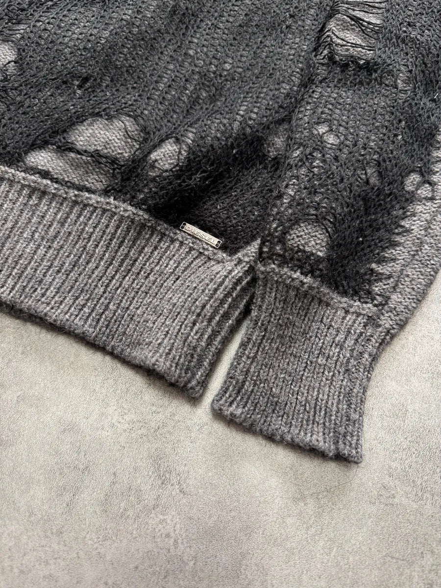 Diesel Destroyed Spiderweb Sweater - Image 6