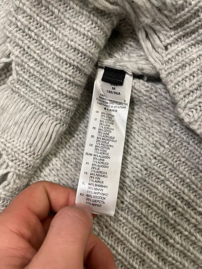 Diesel Distressed Grey Wool Sweater - Image 10