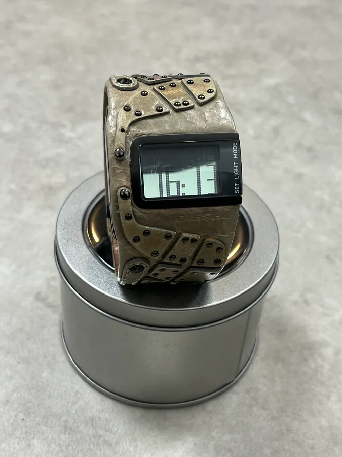 Diesel DZ 7067 Olive Patchwork Leather Watch