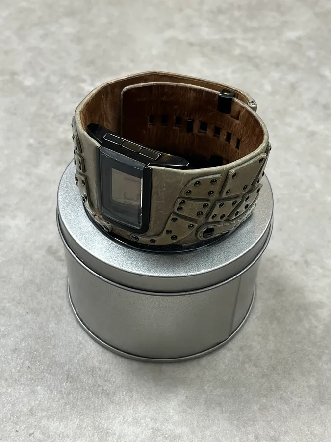 Diesel DZ 7067 Olive Patchwork Leather Watch - Image 8