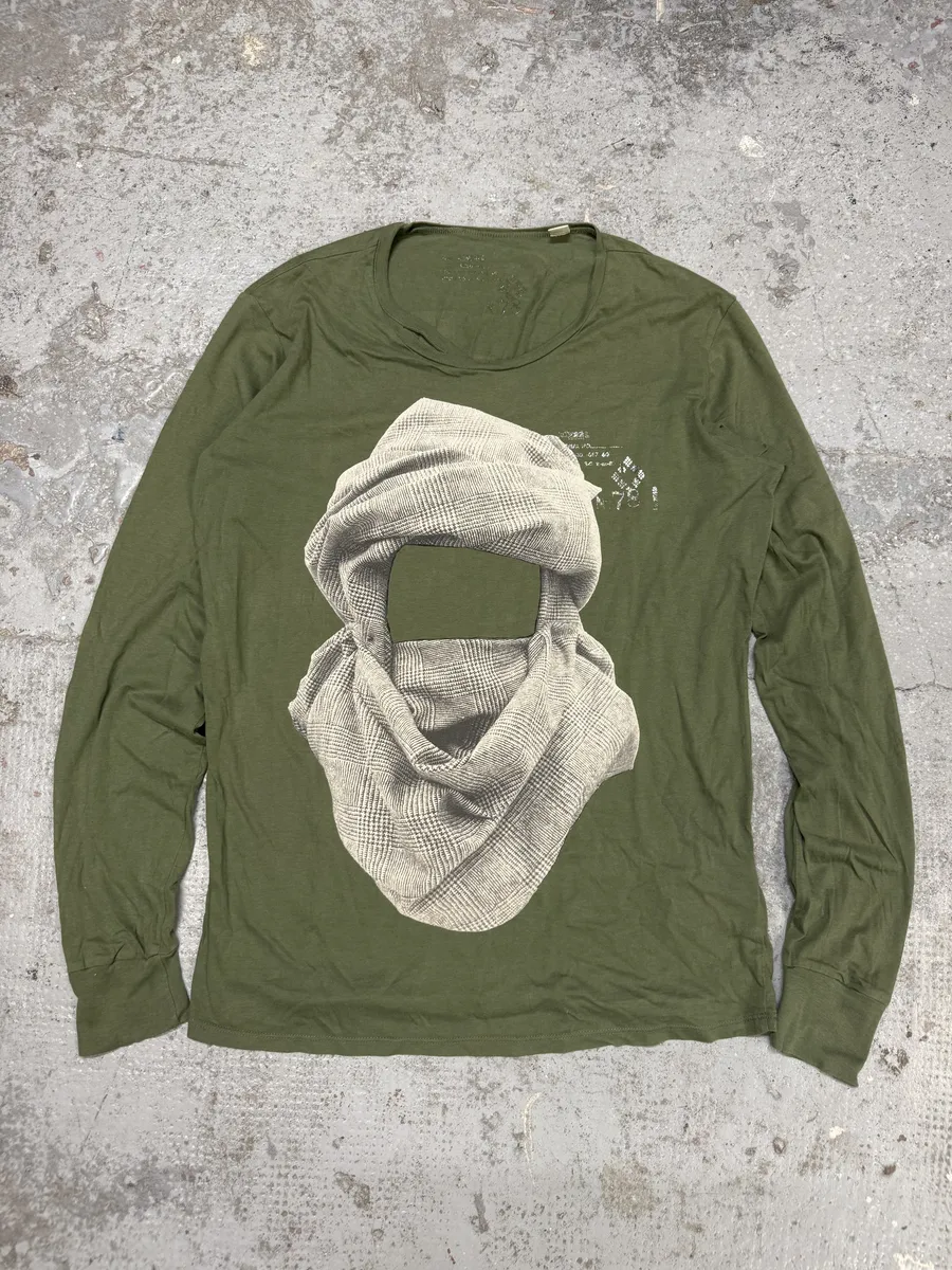 Diesel Green No Face Graphic Longsleeves