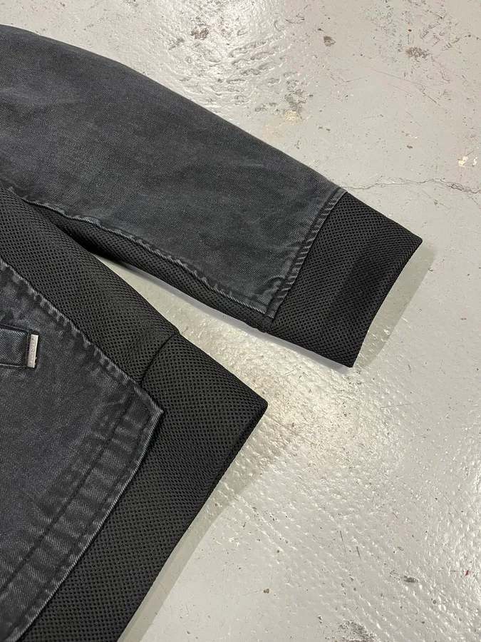 Diesel Grey & Black Hybrid Bomber Jacket - Image 6