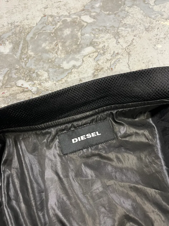 Diesel Grey & Black Hybrid Bomber Jacket - Image 9