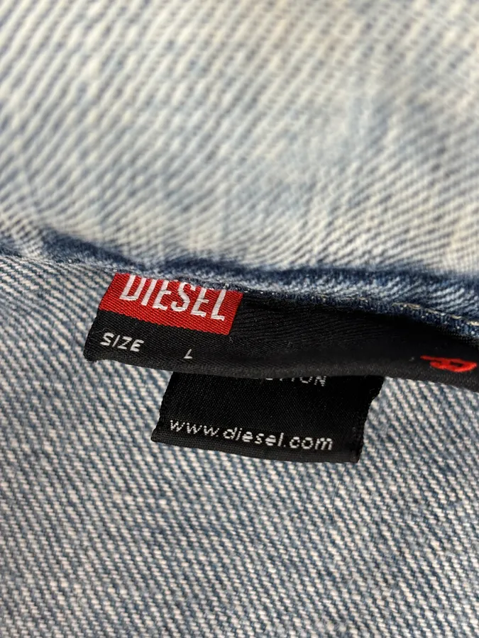 Diesel Light Blue Faded Denim Jacket - Image 11