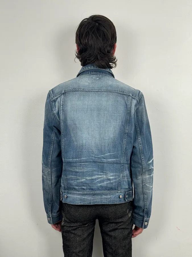 Diesel Light Blue Faded Denim Jacket - Image 3