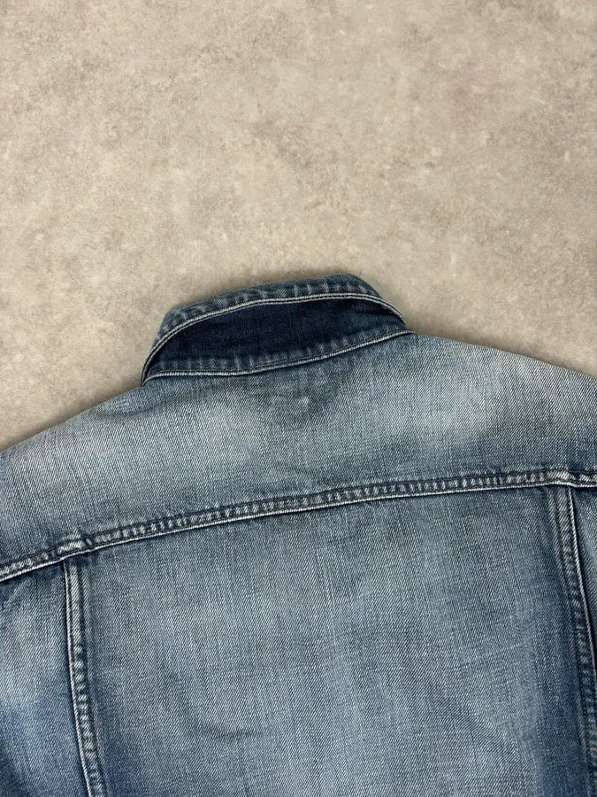 Diesel Light Blue Faded Denim Jacket - Image 6