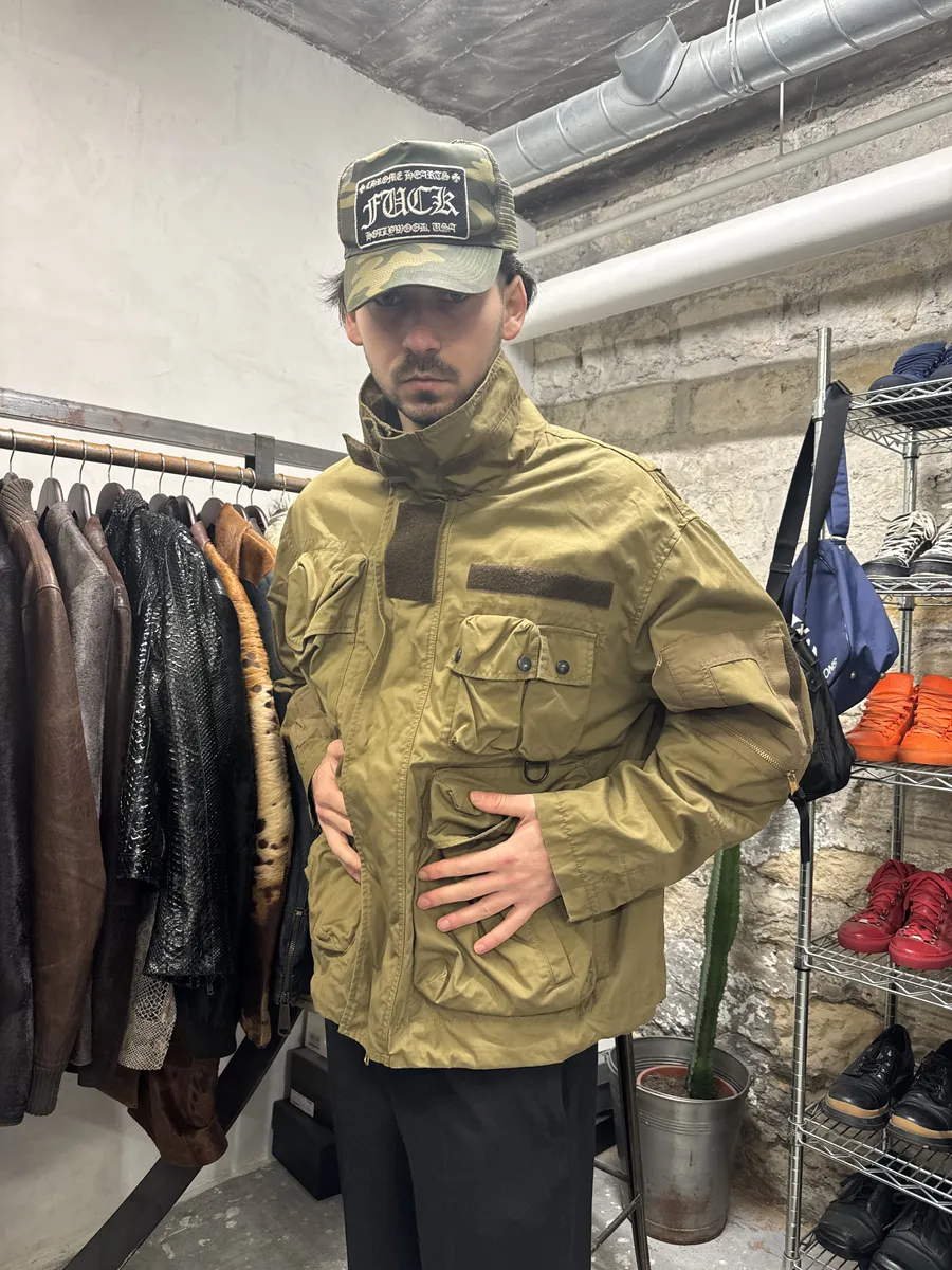 Diesel Multi Pockets Cargo Utility Beige Jacket - Image 4