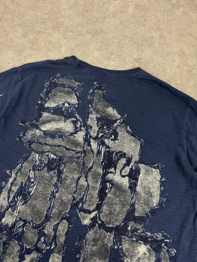 Diesel Navy Bacteria Graphic Print T-Shirt - Image 6