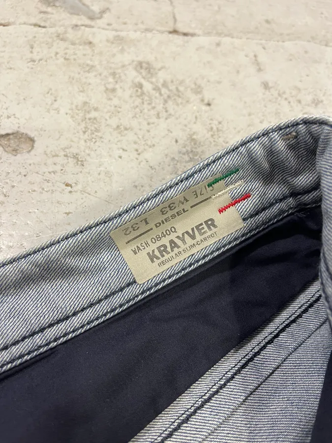Diesel Navy Faded Distressed Slim Denim Jeans - Image 11