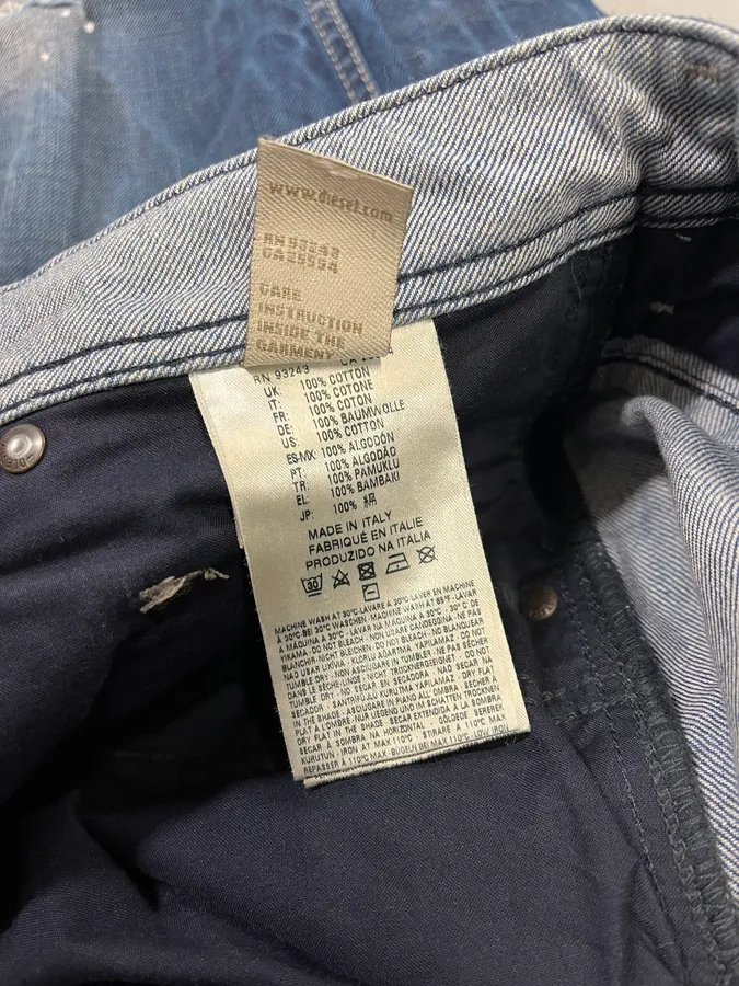 Diesel Navy Faded Distressed Slim Denim Jeans - Image 14