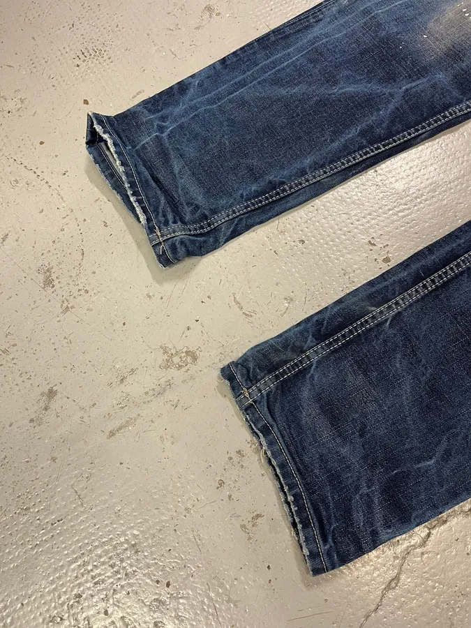 Diesel Navy Faded Distressed Slim Denim Jeans - Image 7