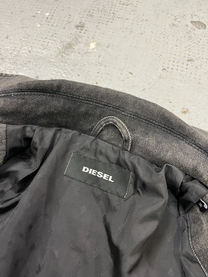 Diesel Raw Grey Denim Perfecto Jacket - Image 10