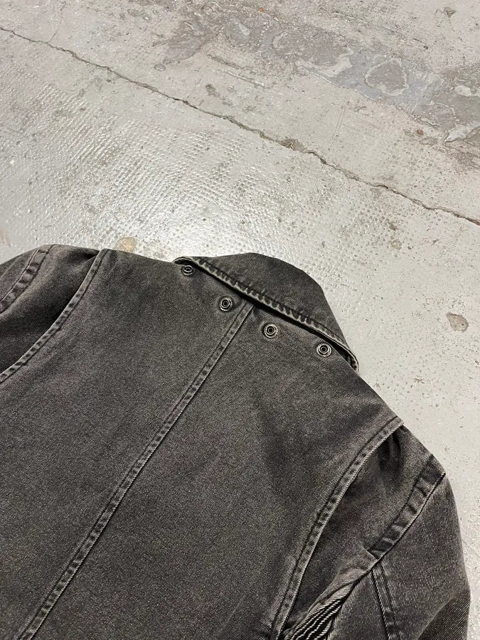 Diesel Raw Grey Denim Perfecto Jacket - Image 8