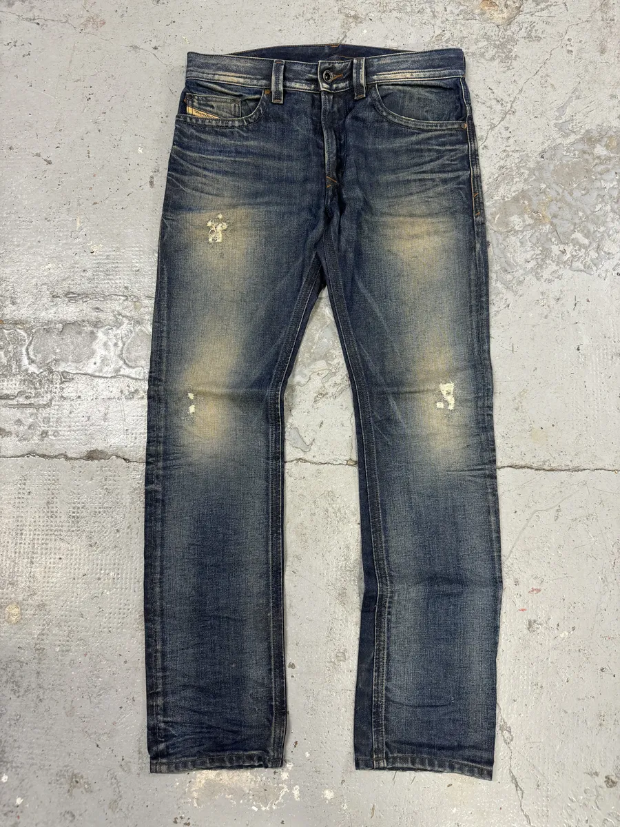 Diesel Sunfaded Blue Denim Slim Jeans
