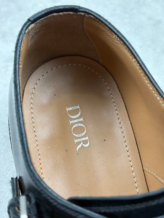 Dior Black Buckle Leather Derbies - Image 11